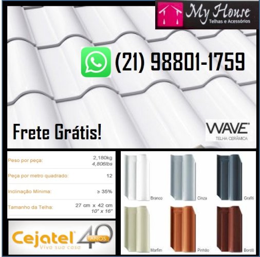 Telha Esmaltada * R$2,15 * Frete Grátis * 21 98801-1759