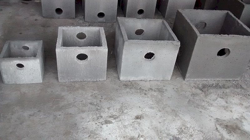 Caixa concreto com tampa
