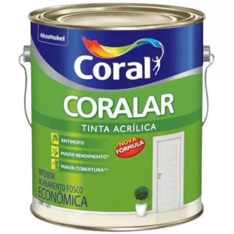 Tinta Acrílica Coralar Branco Gelo - CORAL 3,6L