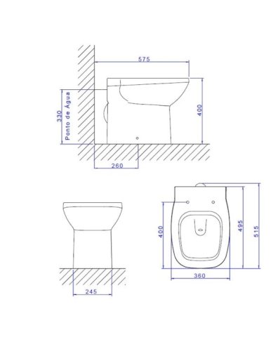 Bacia Convencional Flex P38 Branco - Deca