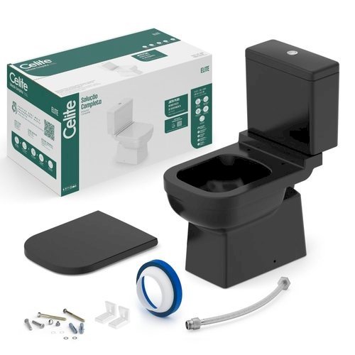 Kit Vaso Sanitário com Caixa Acoplada e Assento Soft Close Elite 