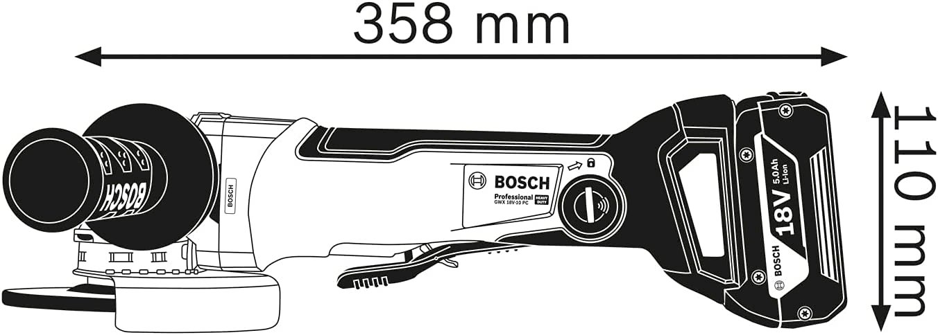 Esmerilhadeira Angular Gwx 18V com Maleta 